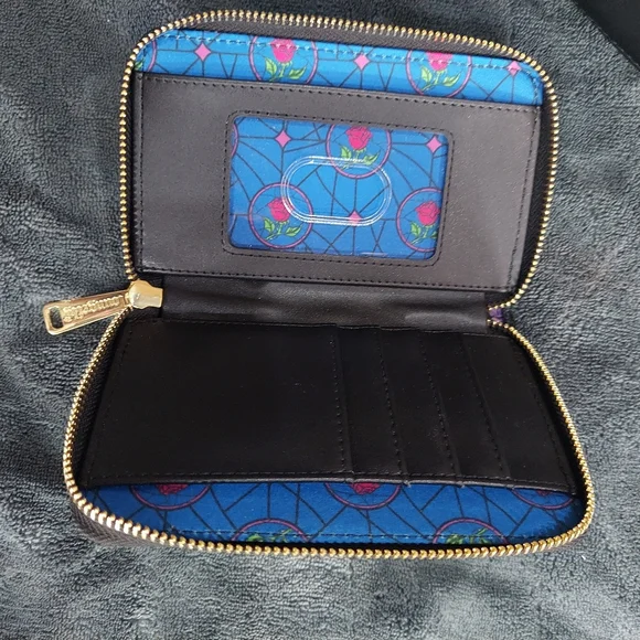 Loungefly Disney Beauty And The Beast Bag Purse Tote With Wallet - Picture 7 of 7